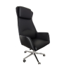 Silla deluxe mod color negro y anaranjado,