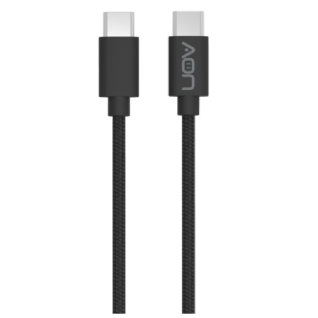 Cable USB-C a USB-C AON AO-CB-5014 1 Metro Negro 5Gbps 65W