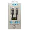 Cable USB-C a USB-C AON AO-CB-5014 1 Metro Negro 5Gbps 65W