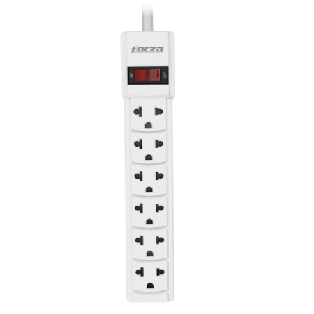 Regleta Forza 2200W 6 NEMA universales disyuntor reposición-120V/240V