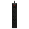 Regleta Forza 1680W 6 NEMA universales disyuntor reposiciónr 120V/240V