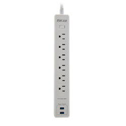Protector de Tensión Forza 1200j/1680w 6 Salidas Enchufe Plano-120v/240v